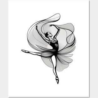 Ballerina Dancer Silhouette Posters and Art